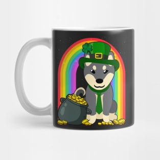 Shiba Inu Rainbow Irish Clover St Patrick Day Dog Gift print Mug